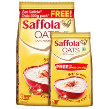Saffola Oats 100 Natural 1 Kg Pouch 8 ps box