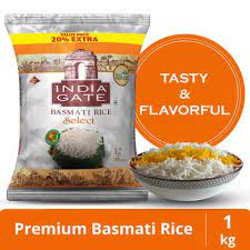 India Gate Basmati RICE SELEET 1KG EXTRA 20
