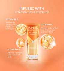 PONDS BRIGHT BEAUTY VIT C E A FACEWASH 50gm
