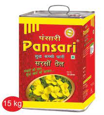 Pansari Kacchi Ghani Mustard Oil 15LLT TIN