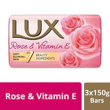 LUX SOFT GLOW ROSE VITAMIN E 150gm 3 ps set