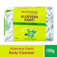 PATANJALI ALOEVERA KANTI SOAP BODY CLEANSER FREE 2N BODY 24 UNITS
