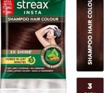 STREAX INSTA DARK BROWN SHAMPOO HAIR COLOUR 12ps