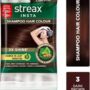 STREAX INSTA DARK BROWN SHAMPOO HAIR COLOUR 12ps