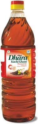 Dhara Kachi Ghani Mustard Oil 1 Ltr 12ps box