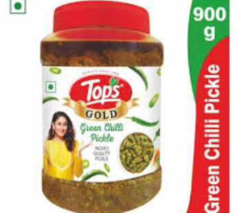 TOPS GOLD green chilli pickle 900gm 12ps box