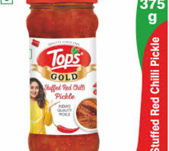 Tops GOLD STUFFD REDCHILLI PICKLE 375gm