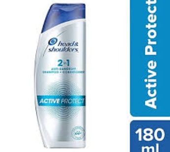 Head shoulders 2 in 1 ANTI DANDRUFF SHAMPOO CONDITIONER ACTIVE PROTECT 180ml