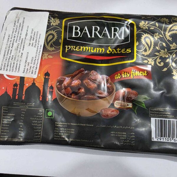 BARARI PREMIUM DATES 500GM - Image 2